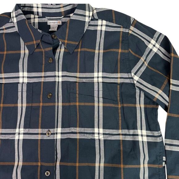 Carhartt Women's Large Fairview Plaid Button Down Shirt - Picture 4 of 10